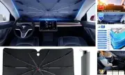 [Upgrade] Umbrella Windshield Sun Shade, [Nano-Ice-Crystal Coatings] Medium