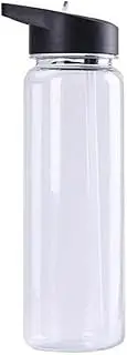 Clear Water Bottle,Water Bottle with Straw Adult,Aesthetic Water Bottle with Straw,Sports Water Bottle with Straw Flip Top Drinks Bottles Gym Water Cup for Running Bike Schools Transparent