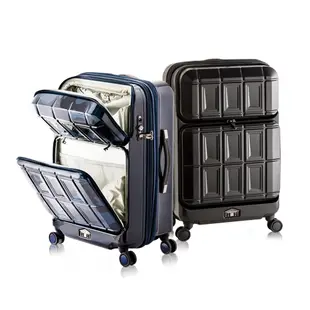 福利品 PANTHEON 24吋 曜石霧黑 專利前開 雙口袋 可擴充行李箱 旅行箱 PTS-6006 R55201