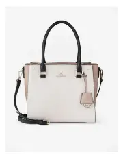 [Madison Accessories] Angie Medium 3 Compartment Satchel Bag in Brown