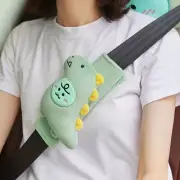 KAKAO FRIENDS Plush Seatbelt Cover DINOSAUR JORDY Soft Car Interior Item Officia