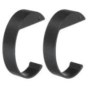 2pcs C Shaped Purse Hook for Table Handbag Hanger Desk, Black