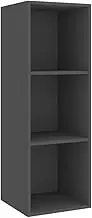 Wall-Mounted TV Cabinet Grey 37x37x107 cm - Engineered Wood TV Unit for Living Room, Space-Saving & Modern Design, Sturdy & Durable Wall Mounted Shelf