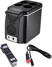Portable Mini Fridge, Compact Car Refrigerator Car Interior Supplies Accessories 12V 6 Liter Car Fridge Lightweight Dual-Use Insulated Cool Box Container Portable Car Fridge for Travel and Camping