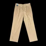 Dockers Pants Men 36x32 Beige Relaxed Fit Pleated Golf Grand Champion NWT