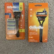 Gillette Fusion 5 Men's Razor 2 Handles + 6 Blades Brand New