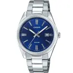 【CASIO 卡西歐】卡西歐 EDIFICE 簡約石英鋼帶錶-藍(MTP-1302PD-2A)