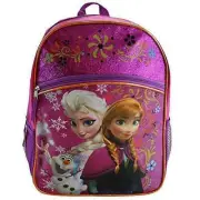 Frozen Elsa Anna 16" School Backpack with Olaf Large Bag Pink Floral