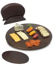 Woodard & Charles Lazy Susan with 7pc Oval Tray Set