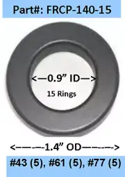 Ferrite Ring Combo Pack, FT140 - .9" ID, 15 Rings - Mix 43, 61, 77, RFI Range .1