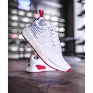 Adidas NMD R2 PK Boost 白紅 男女鞋 慢跑 休閒 運動 BA7253