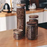 在飛比找ETMall東森購物網優惠-相思木蓋子 咖啡豆收納罐 300/500/750ml / 1