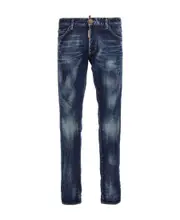 Dsquared2 Flag Patch Slim-Cut Jeans IT52,IT56,IT54,IT58 Blue
