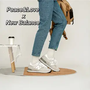 New Balance 574系列 減震防滑耐磨 低幫 跑步鞋 男女同款 灰色 2E寬