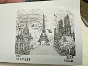 Paint by Number Kit EIFFEL TOWER PARIS STREET 19.7 x 15.75" MT11233