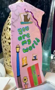 Wooden Hand Painted Keepsake Message Board, With Easel , Special Gift