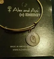 NWT Alex and ani Initial "O" EWB RS