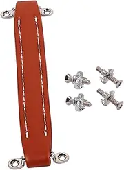 ARTIBETTER Stereo Handle for Guitar Amplifier Pu Leather Reinforced Metal Bars Lightweight Design for Easy Use (Brown)