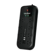 CyberPower 2 USB Port/8 Outlet Port Surge Protector for Home/Office Appliances