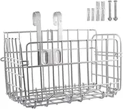 Bike Basket Bicycle Handlebar Basket Bike Basket, Bicycle Basket Front Handlebar Metal Wire Folding Bike Front Hanging Basket