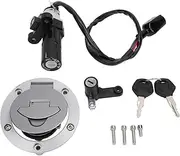 Ignition Switch Lock Kit Fuel Tank Cap Helmet Security Lock Aluminum Alloy Professional for YZF‑R3 2015 to 2018