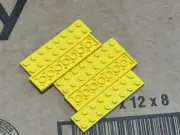 LEGO Parts - Yellow Plate 2 x 8 - No 3034 - QTY 5