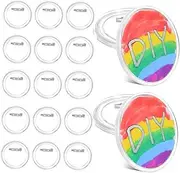 BESTonZON 20pcs Clear Button Pin Badges Blank Buttons for DIY Crafts Picture Display Secure Pin Back Attachment for Personal Use and Awareness