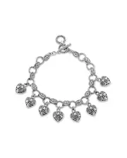 Samuel B. Silver Heart Charm Bracelet