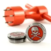 2 x 30g Deluxe Tour Weights + Wrench for Scotty Cameron Putter, Skull, Red, New