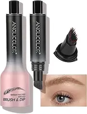 Anglicolor Upgrade Eyebrow Gel Pen Long Lasting,Waterproof Eyebrow Pen,Eyebrow Pen Natural Look,Multi-Use,Angled Square Brush,Quick Drying,Antifouling,Anti-Wrinkle,High Color Rendering,Compact Carry (#01Blond)