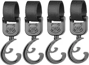 SWOOMEY 4Pcs Stroller Clips Durable Hangers for Bags Accessories for Shopping Walking for Parents with Strollers Compatible with All Models