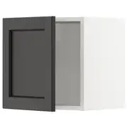 METOD wall cabinet, white/Lerhyttan black stained, 40x37x40 cm