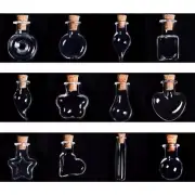 10Pcs Mini Empty Glass Wishing Message Bottle with Cork Stoppers DIY Necklace