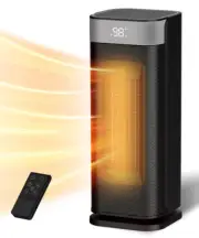 1500W Electric & Portable Ceramic Heaters with 80°Oscillating, Thermostat, 5 Mod