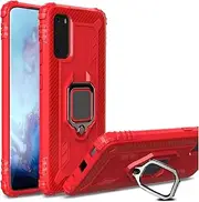 [Cavor] for Samsung Galaxy S20 Case,S20 5G Case,360°Rotation Ring Holder Kickstand [Work with Magnetic Car Mount] Shockproof Scratch-Resistant Protective Cover (6.2")-Red