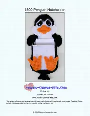 Penguin Note Holder-Plastic Canvas Pattern or Kit