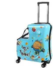[Generic] Travel Suitcase for – Wheeled Luggage with Wheels | Wheeled Suitcase For, Luggage for Stroller, for the Day of the, blue, Se référer au descriptif, Refer to description