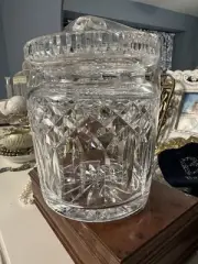 Waterford Crystal Tobacco Jar Lismore Brilliant Cut Large Lidded Glass Container