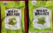 Wiley Wallaby Candy Green Apple Flavored Soft & Chewy 4 oz LOT 2 Licorice Style
