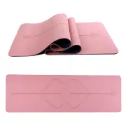NNEOBA TPE Yoga Mat with Posture Lines & Strap