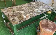 Agate Stone Dining Table Handmade Furniture Conference Table Top Restaurant Deco