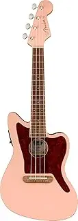 Fender Fullerton Jazzmaster® Uke, Walnut Fingerboard, Tortoiseshell Pickguard, Shell Pink