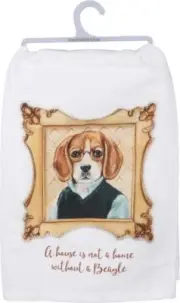 primitive by kathy Dish Towel - Beagle