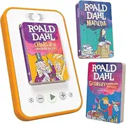 WiFi & Screen-Free, Portable Kids Audio Book Player | Roald Dahl Kids Audio Books Starter Pack - inc. Matilda Book & 2 More Road Dahl Books