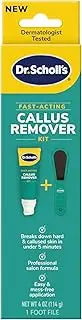 Dr. Scholl's Fast Acting Callus Remover Gel Kit, Hard Skin Removal, Smooth Soft Feet in Minutes, Salon Professional Formula, Mess Free Application, Exfoliating Foot File Pedicure Tool Included