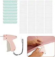 Quick Clothing Fixer, Portable Quick Clothes Fixer with 100 Night Glow Buckles and 80 Glue Needles, Quilt Tacking Gun, Tagging Tool Kit, Mini Quick Repair Garment Sewing Machine for Clothing