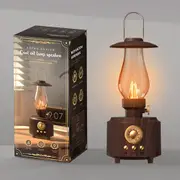 Vintage Kerosene Lamp Bluetooth Speaker – Retro HiFi Music Player with FM Radio, Night Light, and Deep Bass