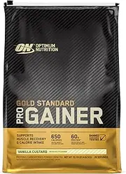 Optimum Nutrition On Gold Standard Pro Gainer Supplement Powder 4.62 Kg, Vanilla Custard