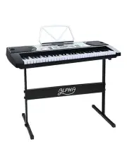[Alpha] 61 Keys Electronic Keyboard with Music Stand for Beginner