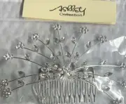 Large Crystal Hair Comb - Prom Bridal Formal Hair Clil , Flower Design